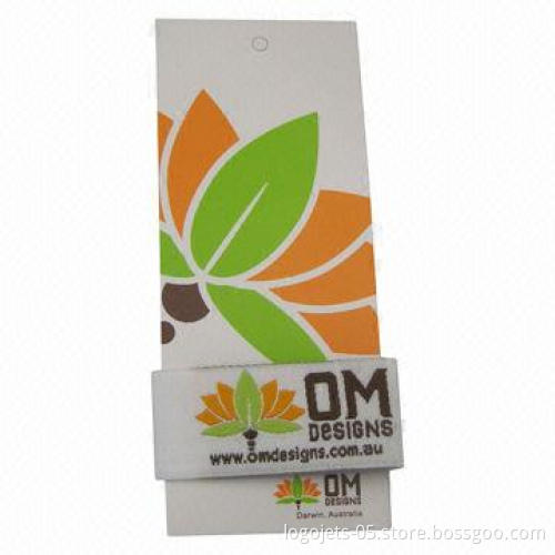 Woven Patch Labels with Heat Cut Border, Customized Designs Welcomed